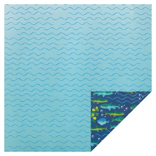 Aquatic Double-Sided Cardstock Paper by Recollections&#x2122;, 12&#x22; x 12&#x22;